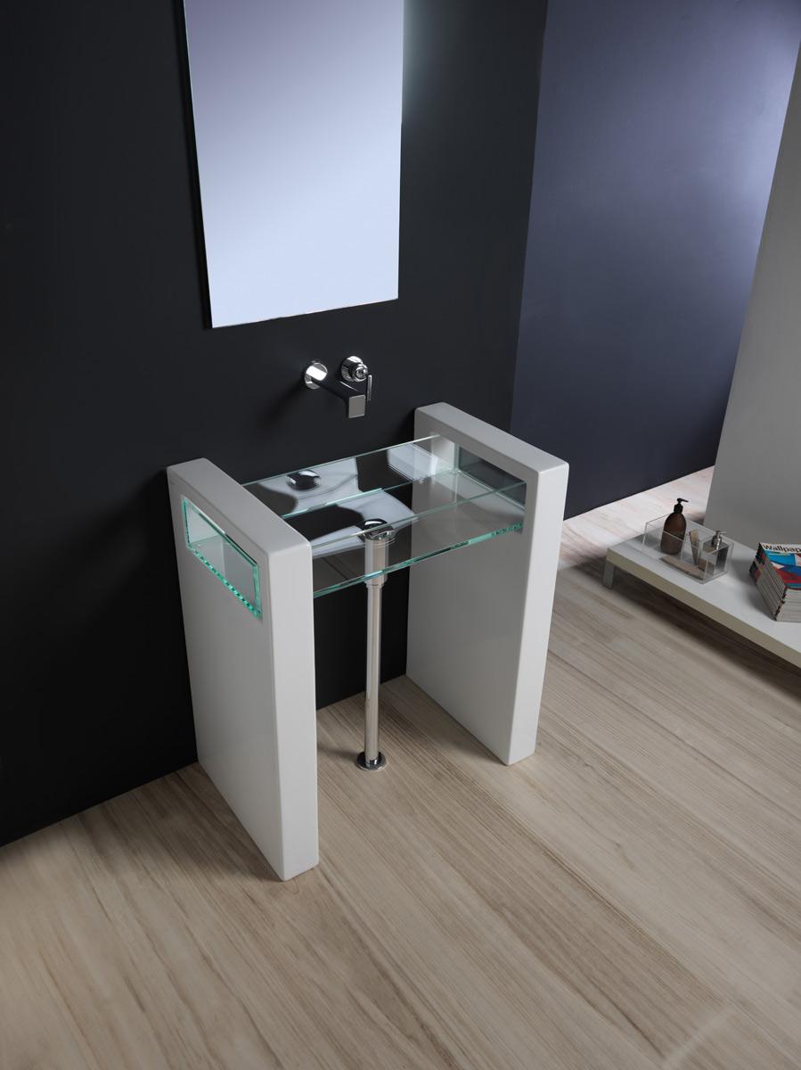 GLSCFS13 Консоль напольная одинарная для монтажа раковины GSG CERAMIC GLASS - Вид №1