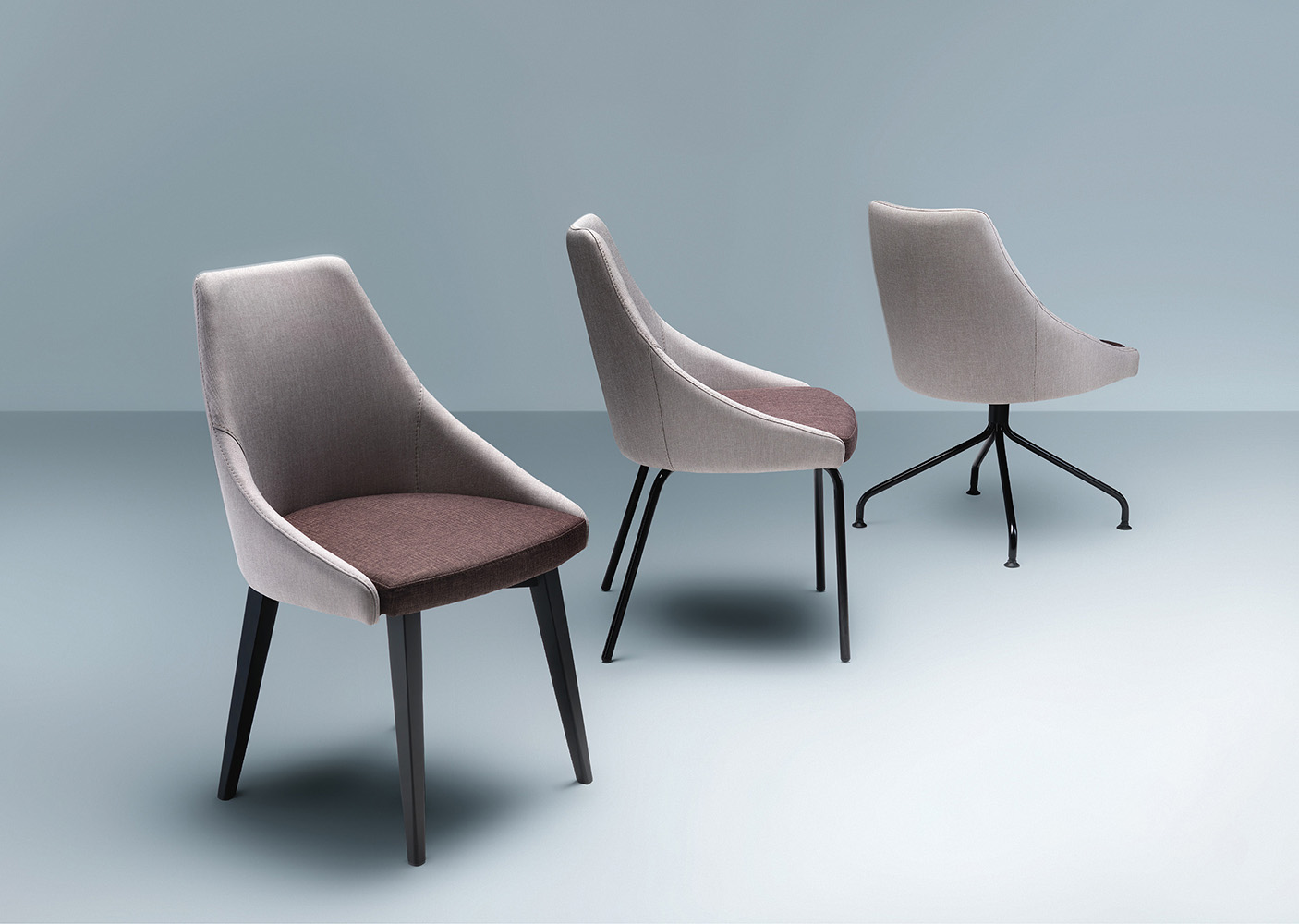 Kontea 590 Кресло с каркасом из древесины бука, 4 ножки. Сиденье и спинка мягкие. Et al. Kontea - Вид №4