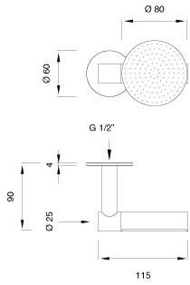 Ceadesign Настенный регулируемый тропический душ из нержавеющей стали Free ideas Fre 216 - Вид №1