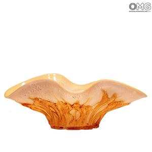 4570 ORIGINALMURANOGLASS Чаша Янтарная Лава - муранское стекло OMG  см