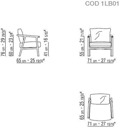 Flexform Мягкое кресло с подлокотниками Icaro sun-id-1445315 - Вид №3