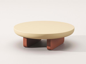 Круглый деревянный журнальный столик