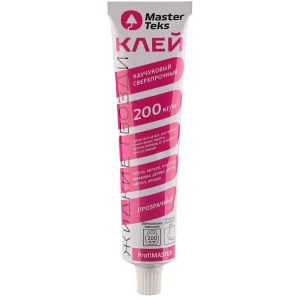 Каучуковый монтажный клей Masterteks Profmaster — универсальный и прозрачный 89392883