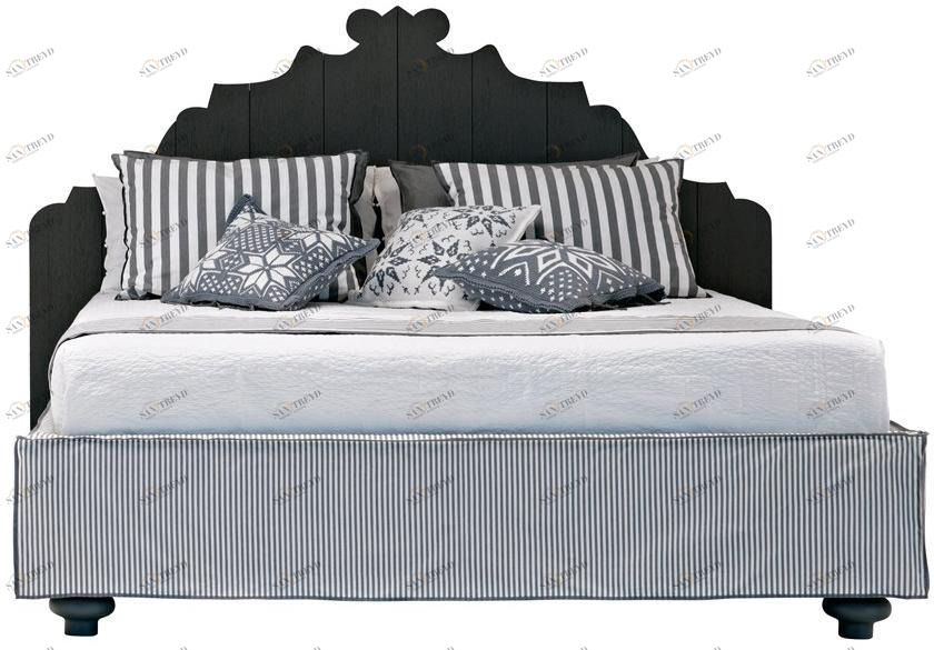 Gervasoni Двуспальная кровать со съемным чехлом из ткани Gray sun-id-1492837