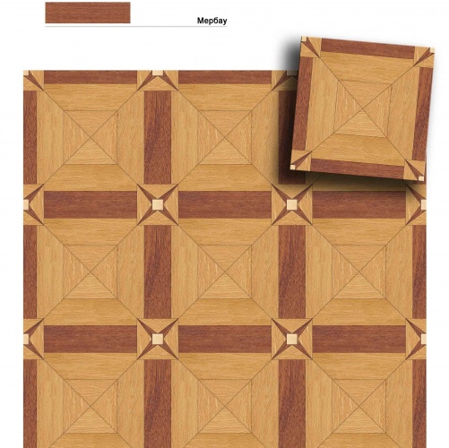 Художественный паркет Da Vinci Щитовой 26-528 Дуб (Гладкая) 500х500 мм 26010528 - Вид №1