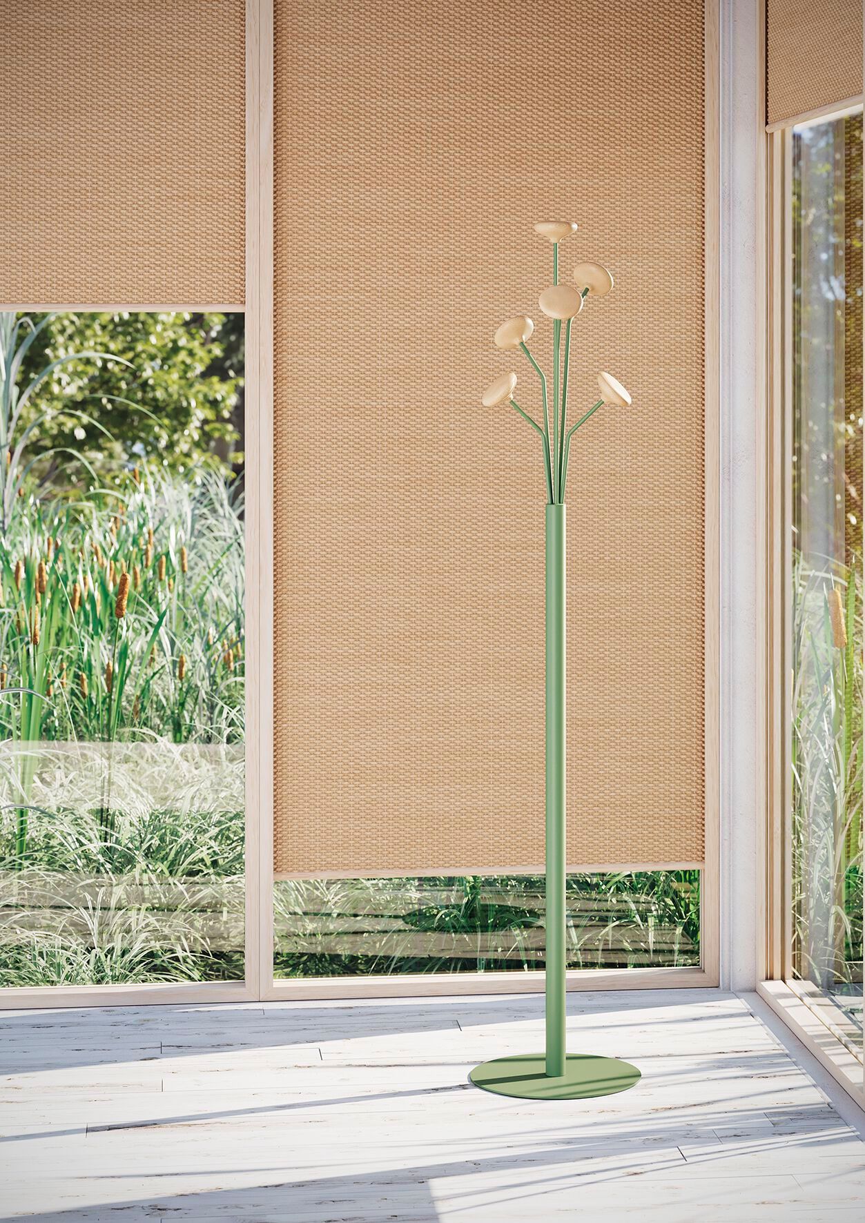 Steel and wood coat stand Manade Lotus, Piléa, Roseau ARCH-00024467 - Вид №4