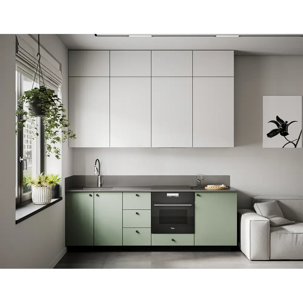 Фасад кухонный DELINIA ID София грин 44.7×102.1 см - матовый зеленый 85183191 STLM-0059572 - Вид №5