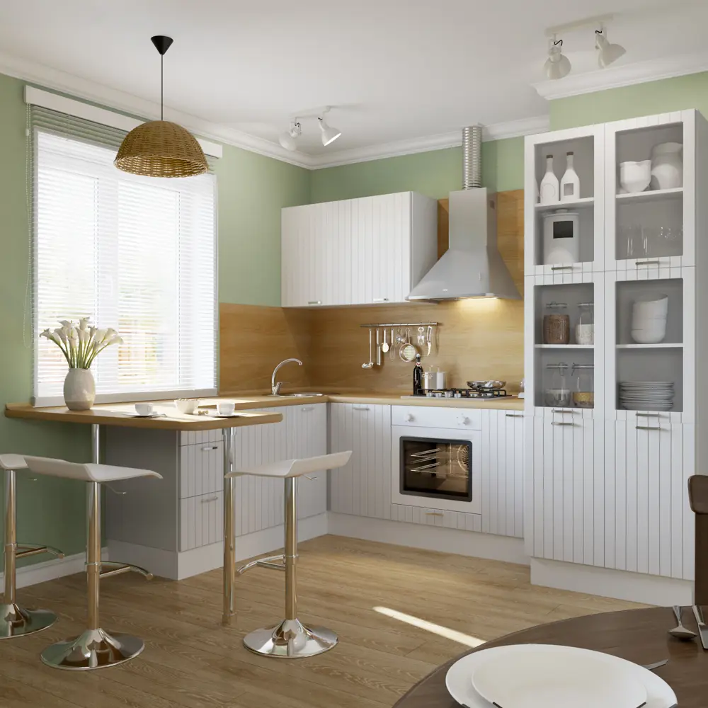 Дверь для шкафа Delinia «Фенс белый» 40x70 см, МДФ, цвет белый Фэнс белый STLM-2165990 - Вид №2