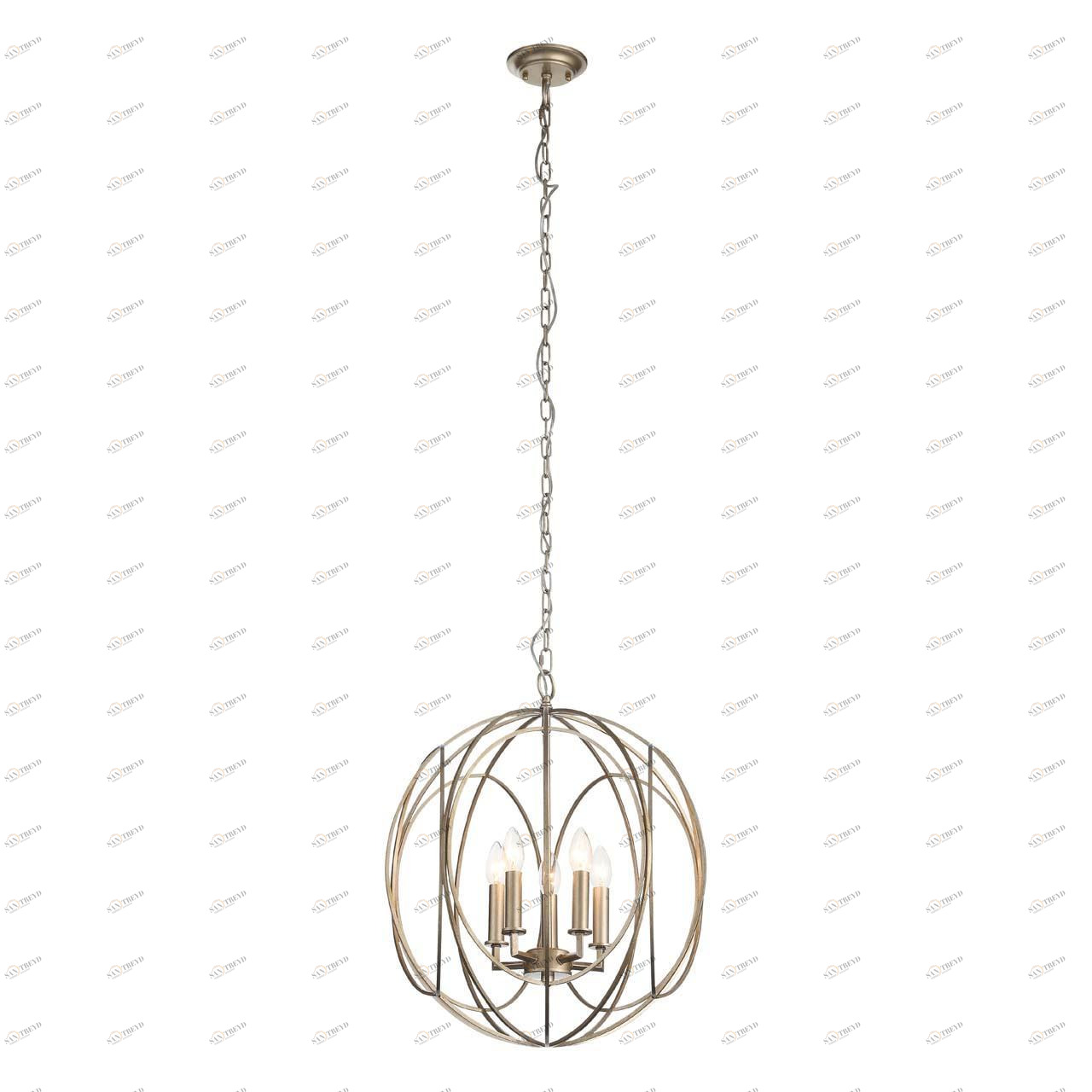Подвесной светильник серебристый ST Luce Cinturra SLD012.103.05 ST LUCE ДИЗАЙНЕРСКИЕ, CINTURRA 00-3890091 Серебро 