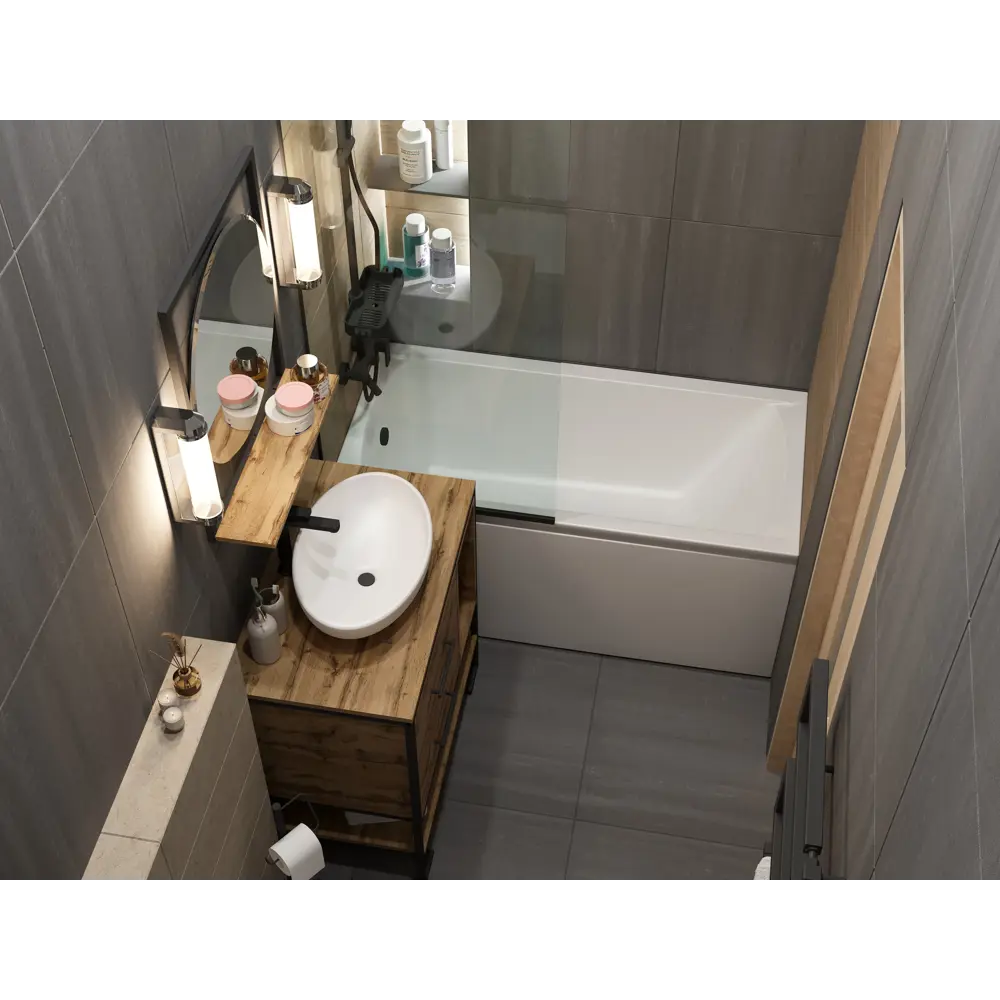 Ванна 100Acryl Ницца акриловая 150x75 см каркас в комплекте STLM-2192640 - Вид №7