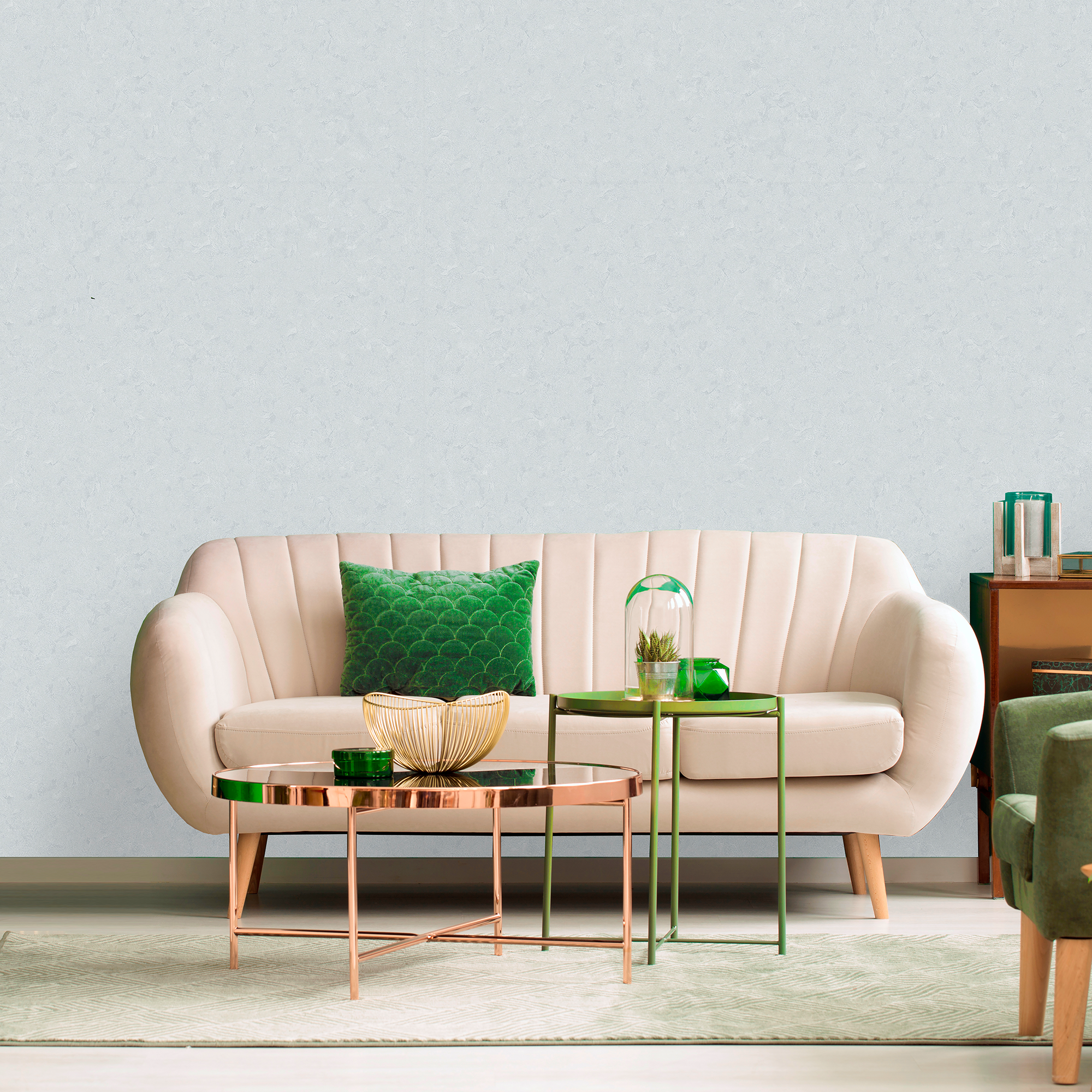 Флизелиновые обои ELYSIUM светло-серые с эффектом штукатурки 87000963 STLM-0072711 - Вид №2