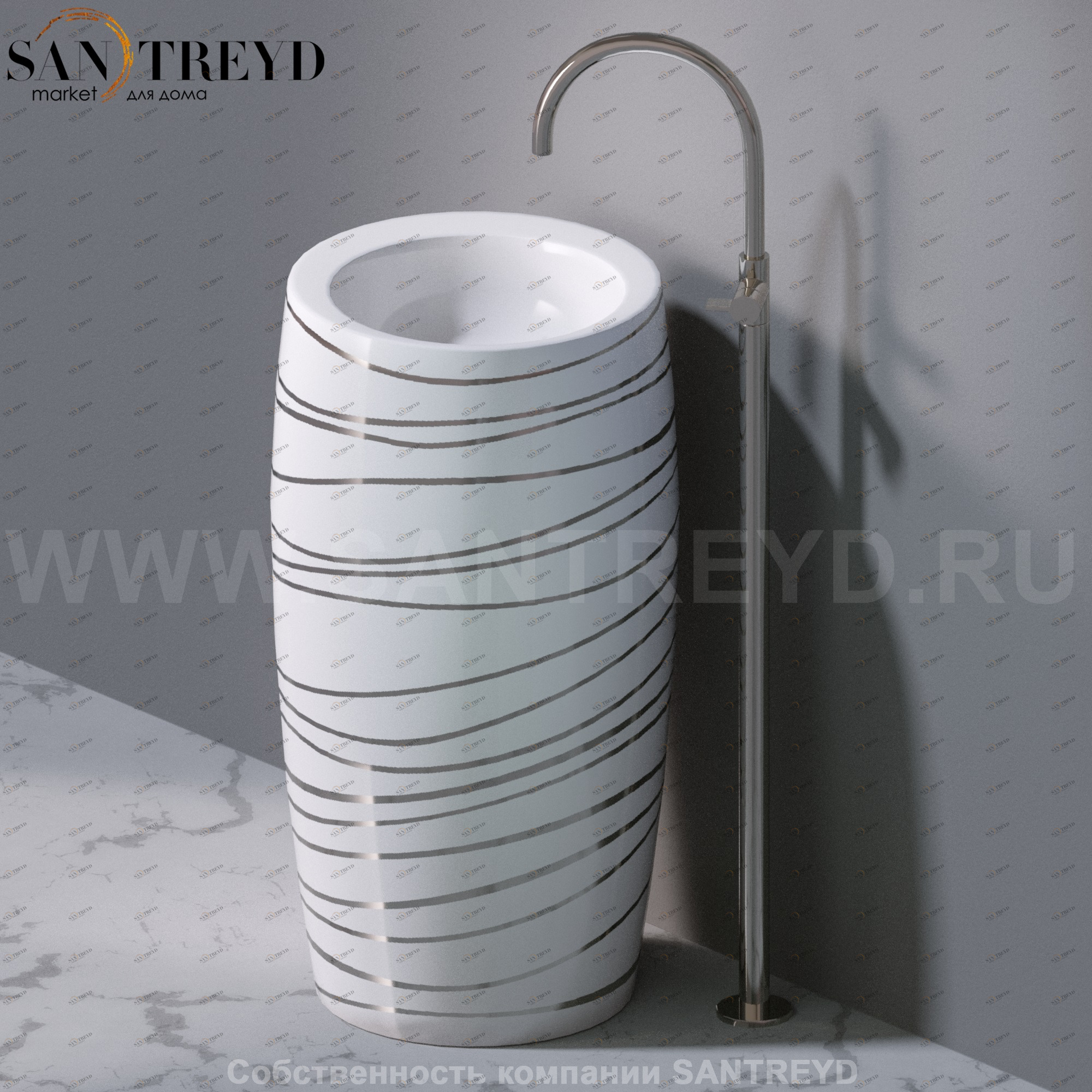 L100T0R0VT.410P Напольная раковина стоящая круглая A. e T. Italia SPOT AeT ITALIA TOTEM