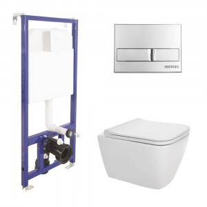 044213 Подвесной унитаз настенный Белый BERGES  Турция