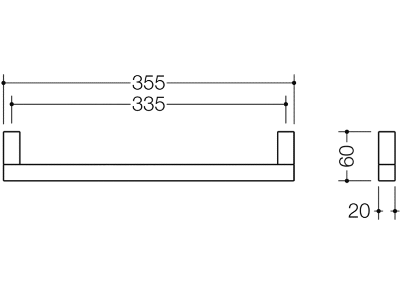 S01.10.100 вешалка для полотенец HEWI Waschtische  - Вид №1