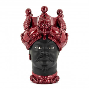 200946-48 ABHIKA ВАЗА MORO MAN BAROQUE BURGUNDY