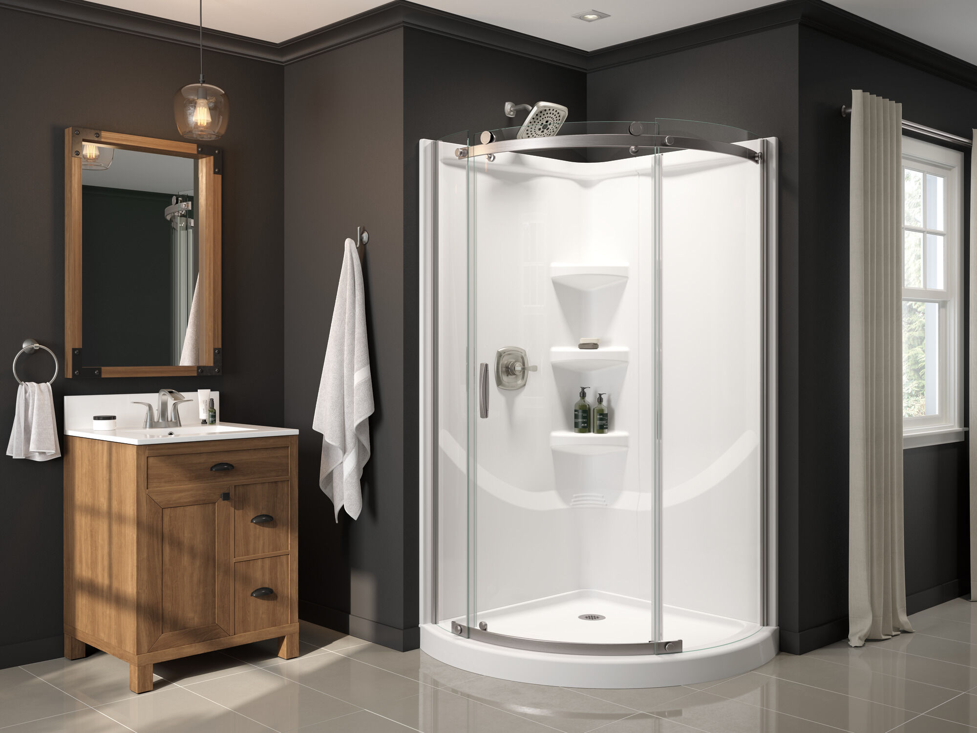 25724LF-SS-ECO Смеситель для ванной комнаты с двумя ручками Delta Faucet Tolva Нержавеющая сталь  - Вид №1