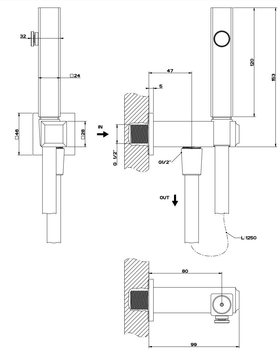 Латунный гидроскоп Gessi элегантность ARCH-00028826 - Вид №2