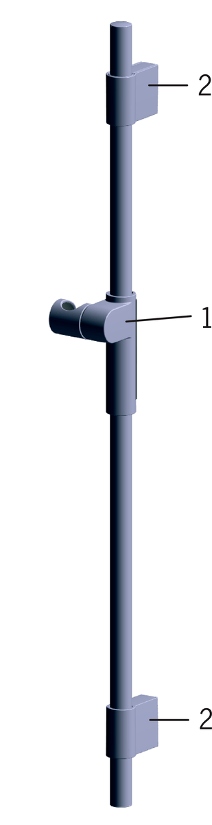 Oras 253407 Душевая штанга 253407 Hydractiva Хром  - Вид №2