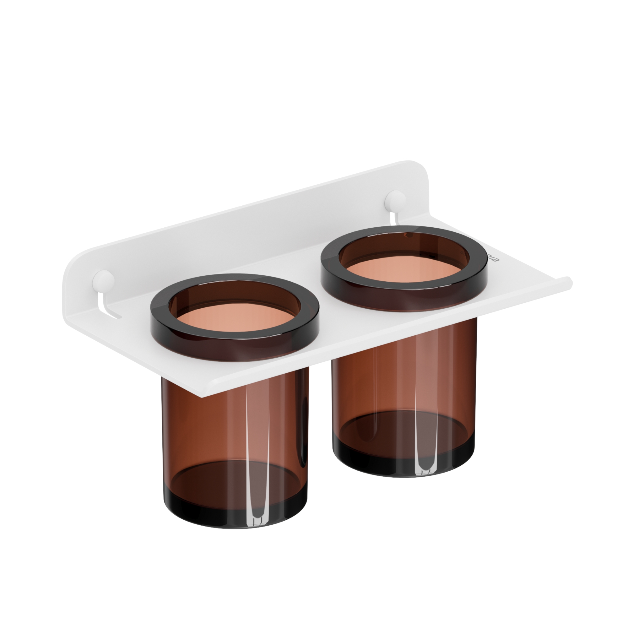 184941 Держатель для 2х стаканов 24 см цвет Белый Sonia QUICK Испания