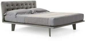 PIANCA Двуспальная кровать из кожи с тафтинговым изголовьем