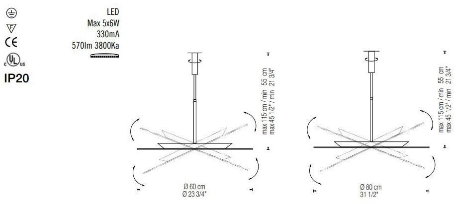 fambuena Светодиодный потолочный светильник Hanging hoop 9026 - Вид №3