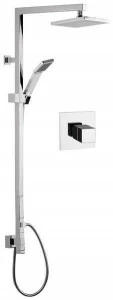 Remer Rubinetterie Комплект термостатической душевой колонки с лейкой и ручным душем Qubika thermo Qt 30 s11