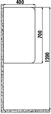 TP690-00BM00E-0000 Перегородка для писсуара БАЗАЛЬТ Creavit  - Вид №1