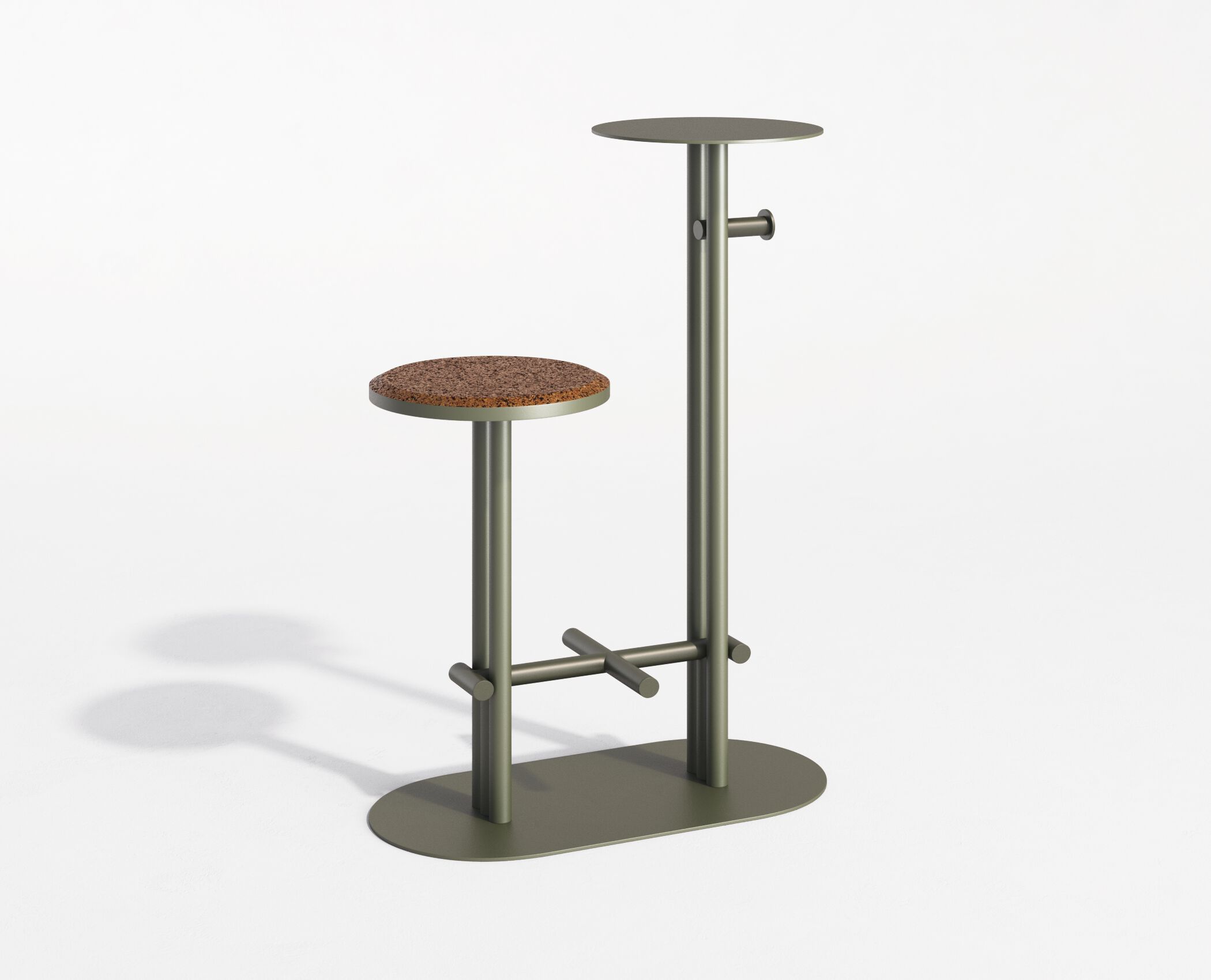 Стальной и пробковый высокий садовый стул с журнальным столиком Joyf точка ARCH-00111902 - Вид №10
