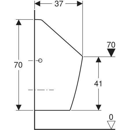 116.080.00.1 Настенный писсуар, уринал с мушкой Geberit  - Вид №3