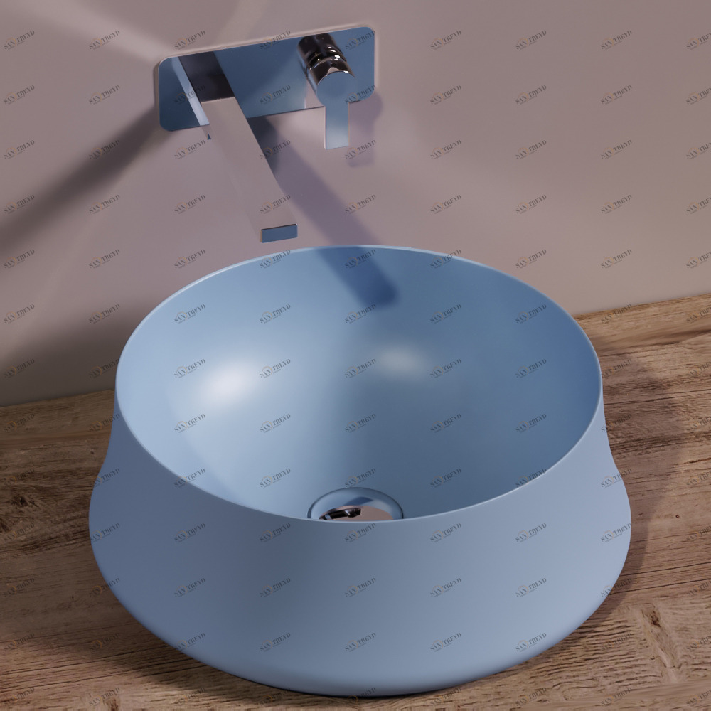 SH02PERVINCAMATT Накладная раковина на столешницу  круглая Simas Sharp