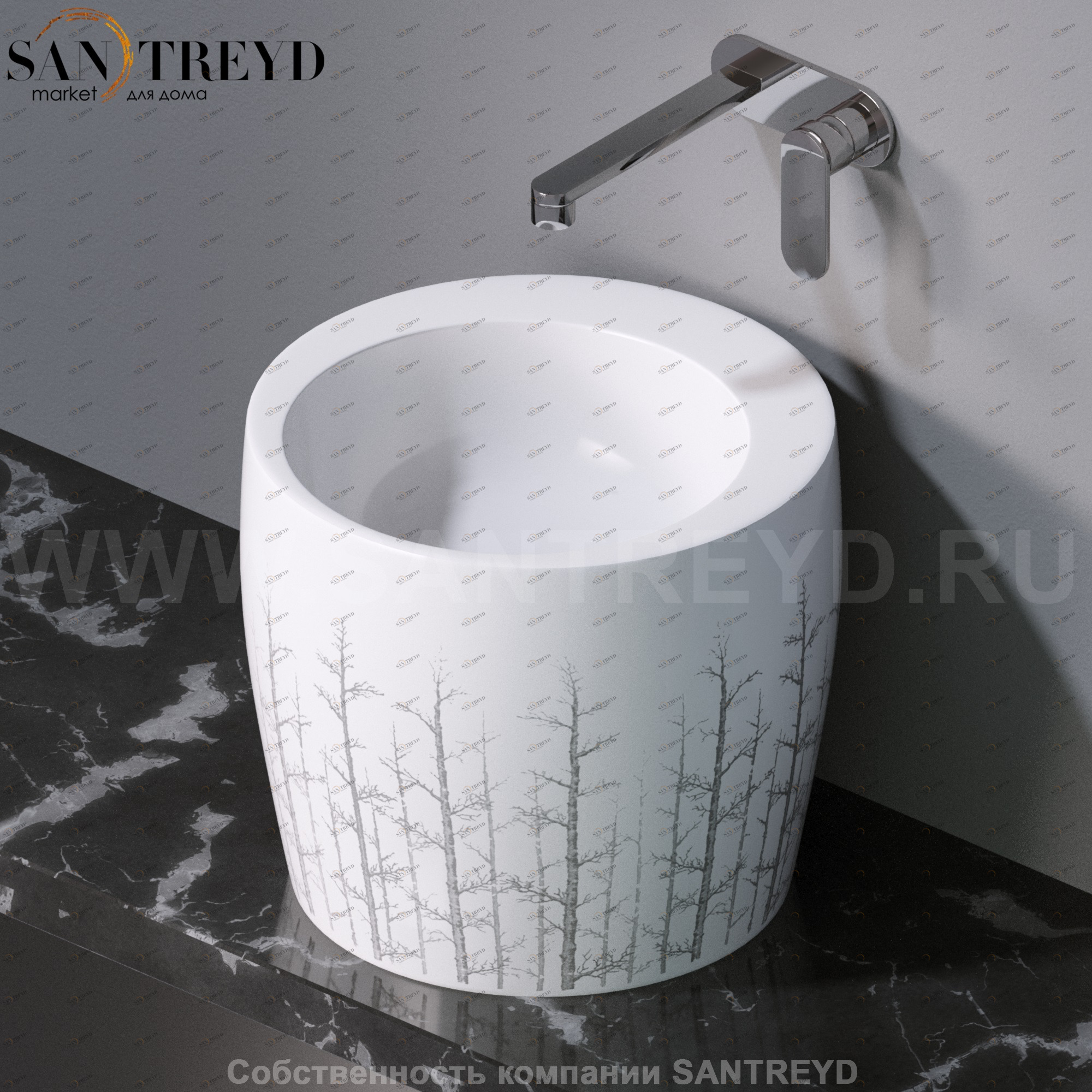 L101405 Накладная раковина на столешницу  круглая A. e T. Italia TOTEM AeT ITALIA