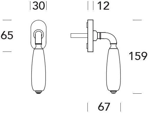 Reguitti Оконная ручка dk на розе Cinzia A069dk02468 - Вид №1