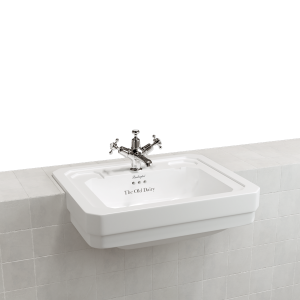 Burlington Bespoke Полувстраиваемая раковина на заказ в традиционном эдвардианском стиле 58см с 1 отверстием под смеситель B12 1TH TRA