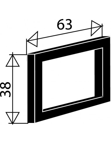 022100 005 01  Плоское уплотнение для перелива раковины, 1 плоское уплотнение 38 мм x 63 мм x 6 мм, для перелива раковины Valentin Чернить  - Вид №2