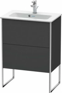 XS445404949 Тумбочка напольная компакт XSquare #XS4454 610 x 388 мм Графит матовый, декор