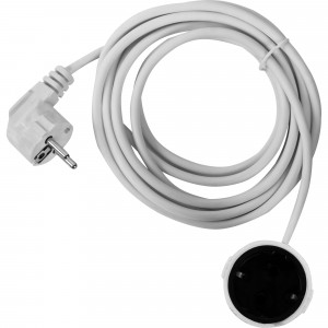 18373462 Удлинитель с заземлением для маломощной техники 1 розетка 3 м цвет белый