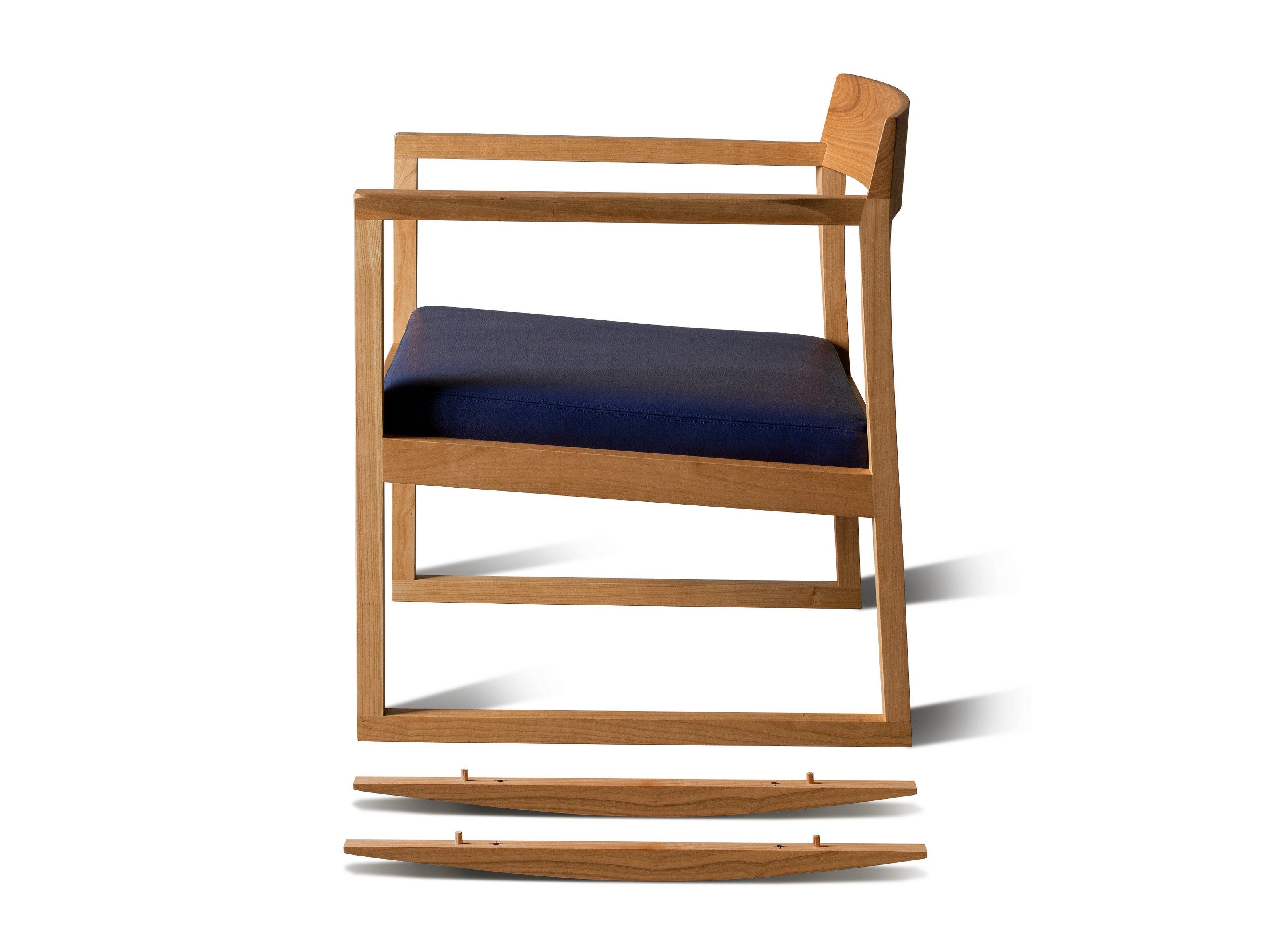 Вишневое кресло-качалка с подлокотниками Morelato современный ARCH-00068003 - Вид №1