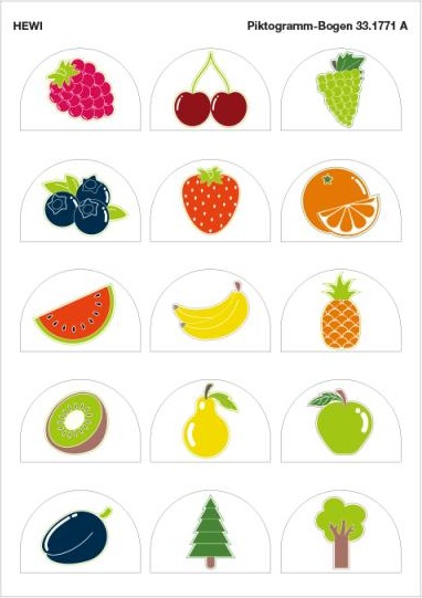 33.1771A лист с пиктограммами HEWI System 111 | Polyamid 