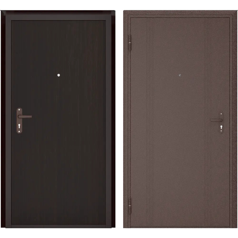 Дверь входная металлическая Ламистайл 980 мм левая цвет венге DOORHAN STLM-2136308