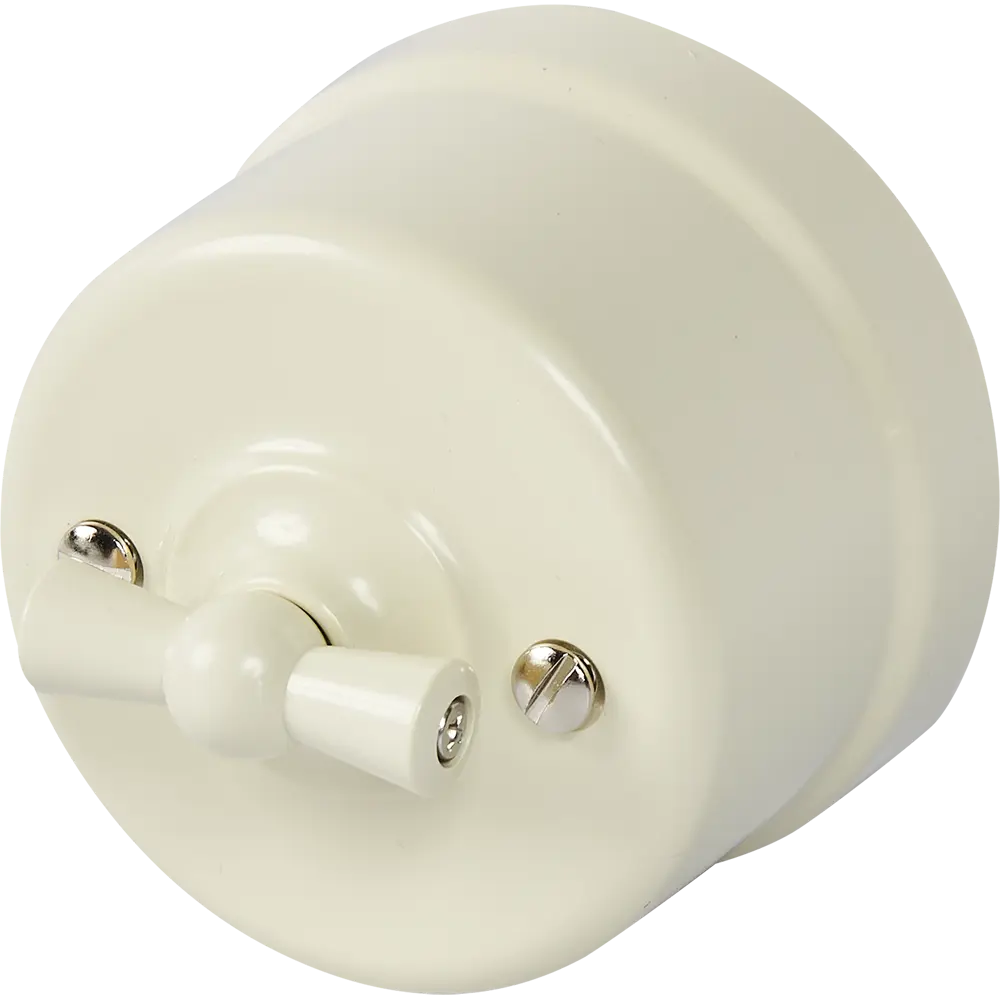 Выключатель Electraline проходной одноклавишный слоновая кость 84229103 Лофт STLM-1110597