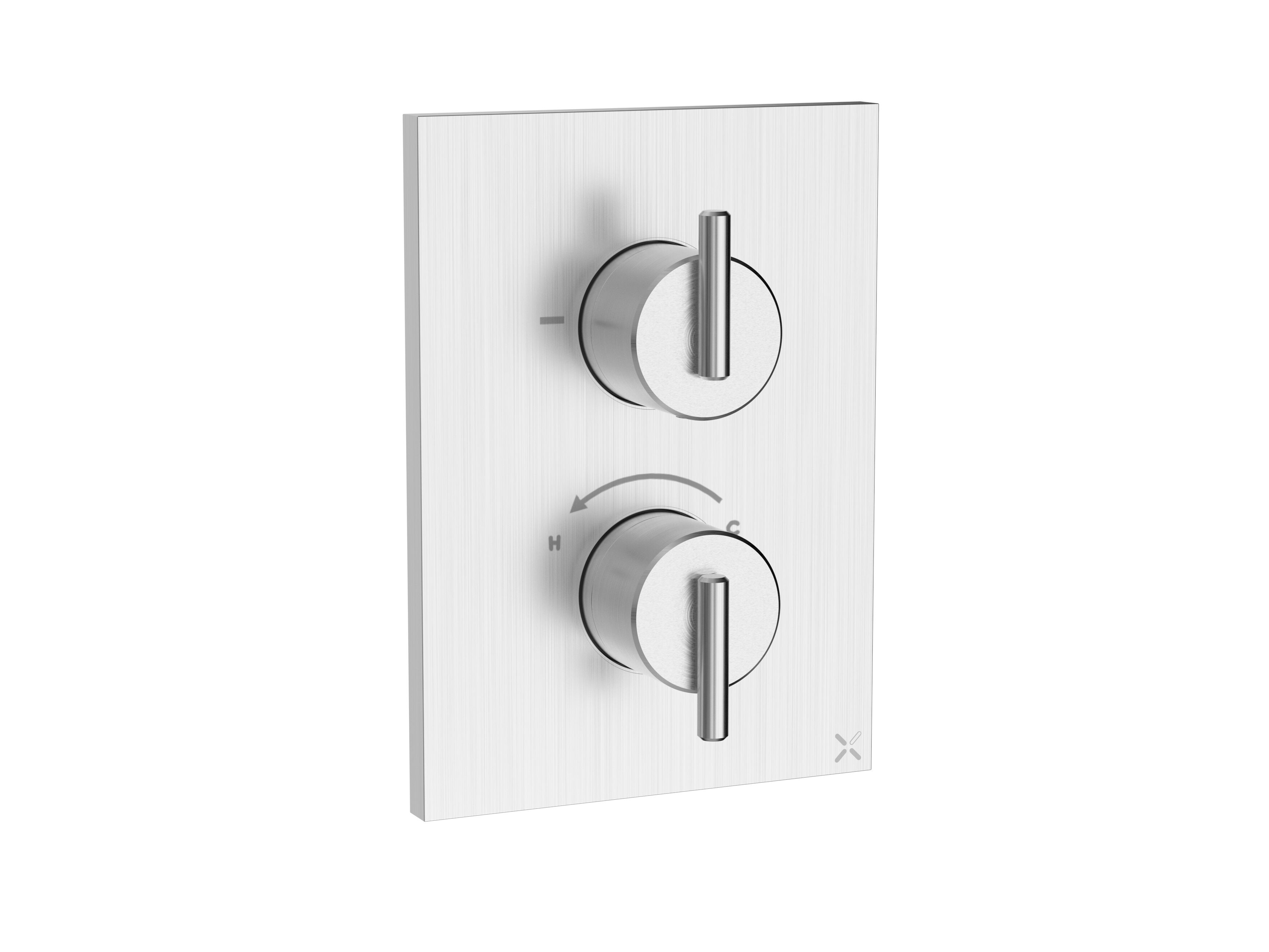 Нержавеющая сталь 2 отверстия термостатический смеситель для душа CROSSWATER 3ONE6 ARCH-00019280