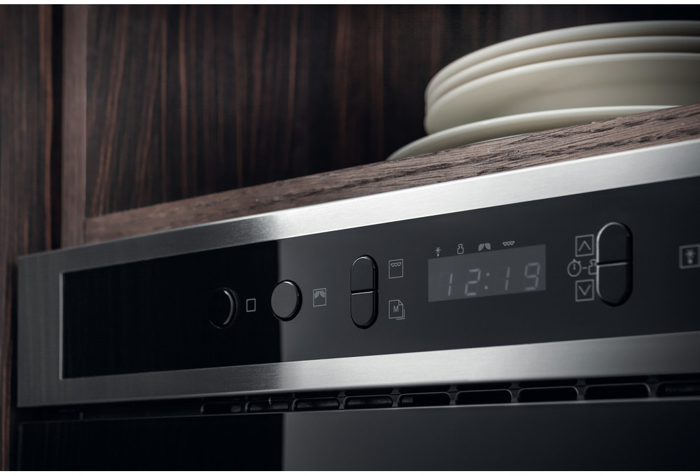 MN 513 IX HA 38,2 x 59,5 x 32 см, 22 л, 4 уровня мощности, технология multiwaves, dynamic defrost, гриль, дисплей, электронное управление, нержавеющая сталь Hotpoint-Ariston Santreyd  - Вид №10