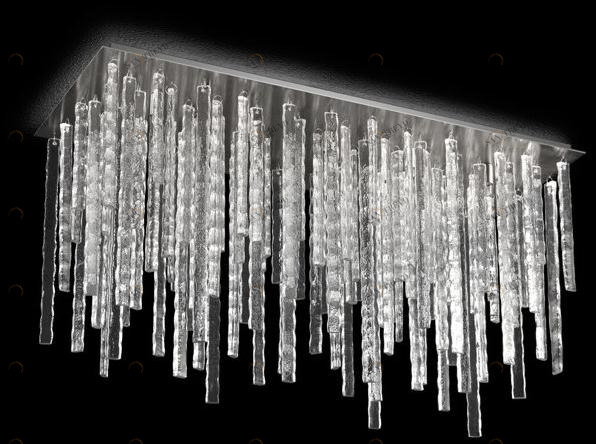 MULTIFORME Прямоугольный потолочный светильник из дутого стекла sun-id-1468900