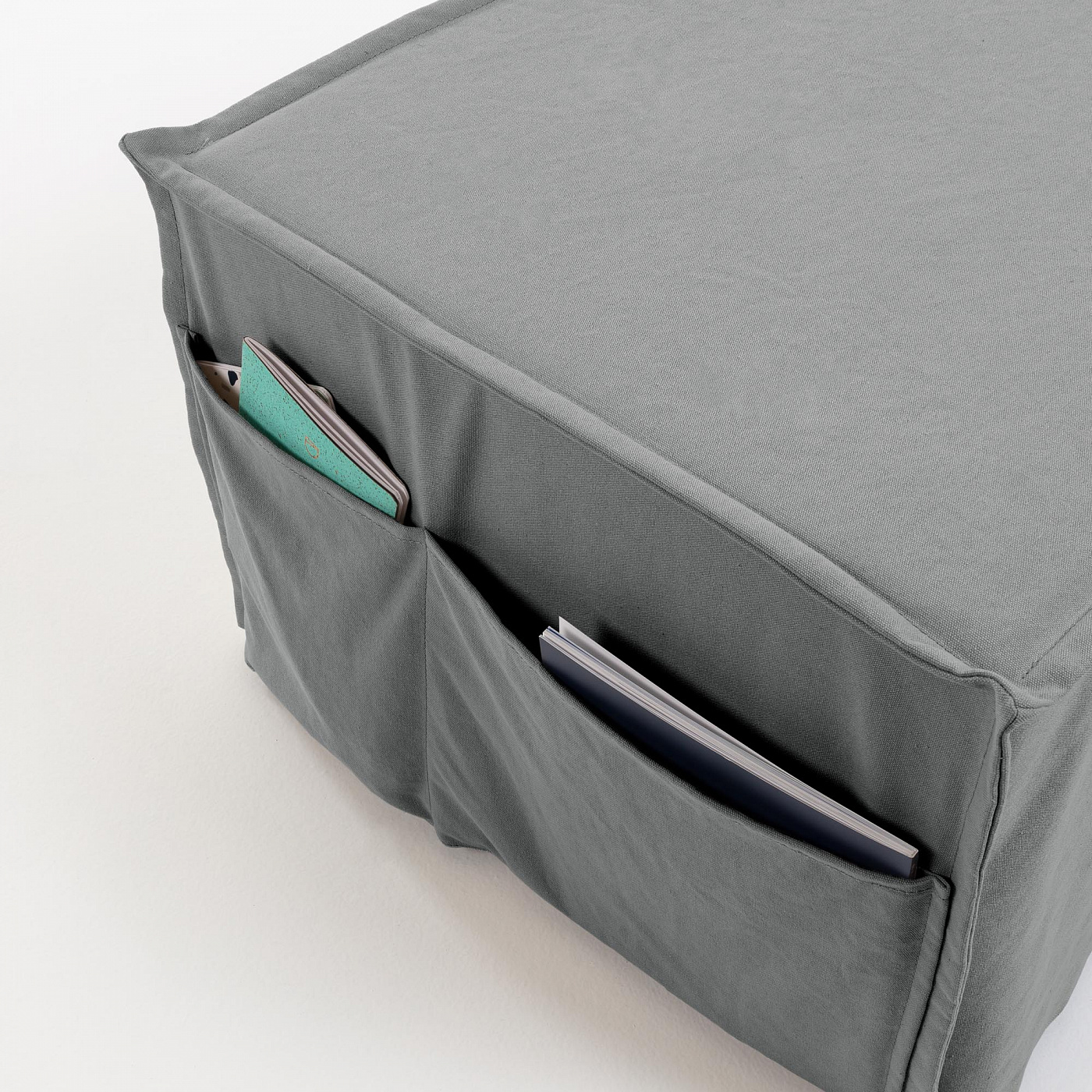 070622 Пуф-кровать серый чехол La Forma Lizzie - Вид №4