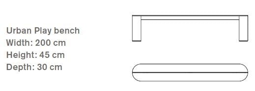 Скамья без спинки Nola Industrier Urban play ARCH-00142395 - Вид №4