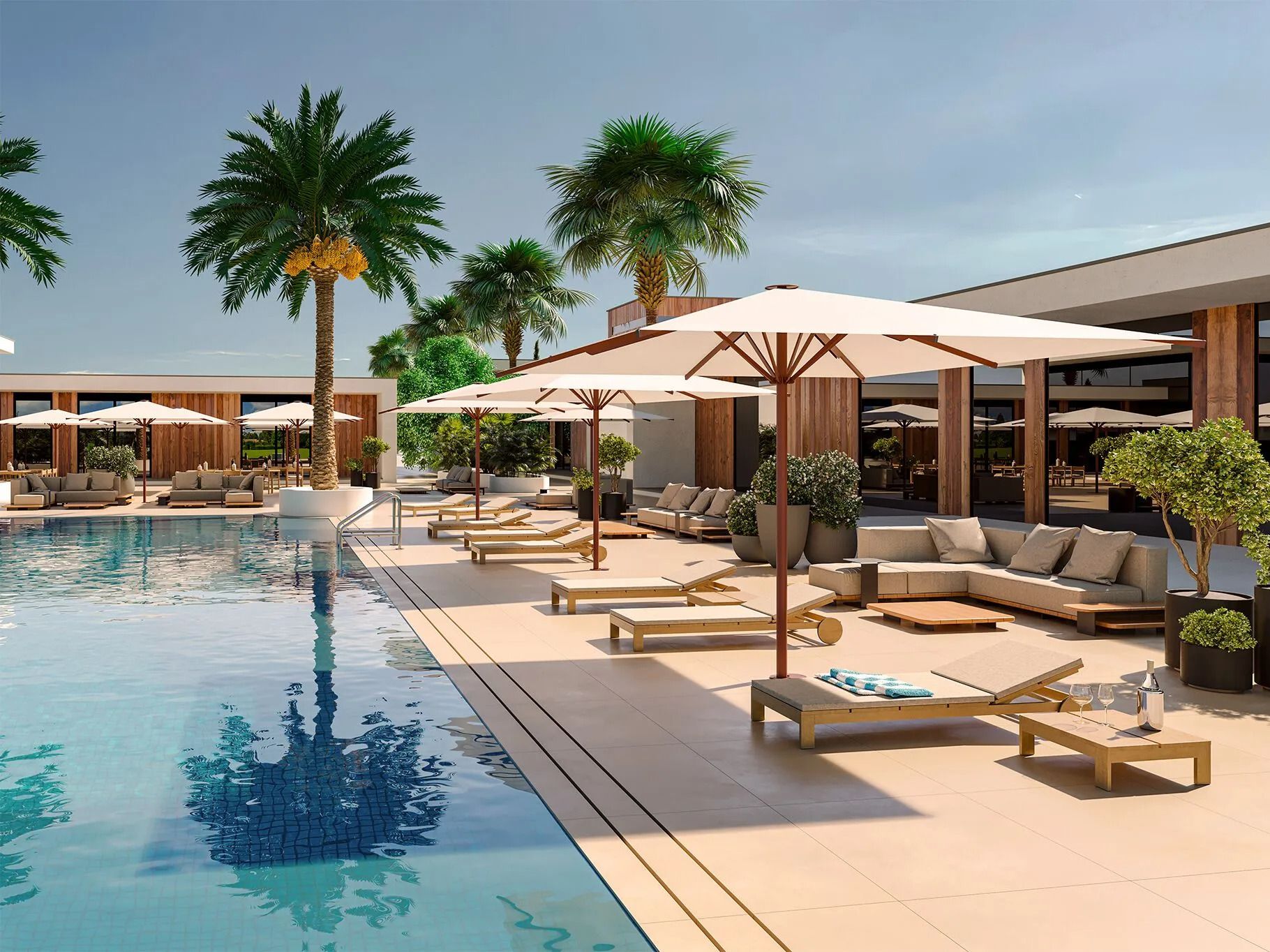 Прямоугольный зонтик из ткани Saxun BESTA ARCH-00117464