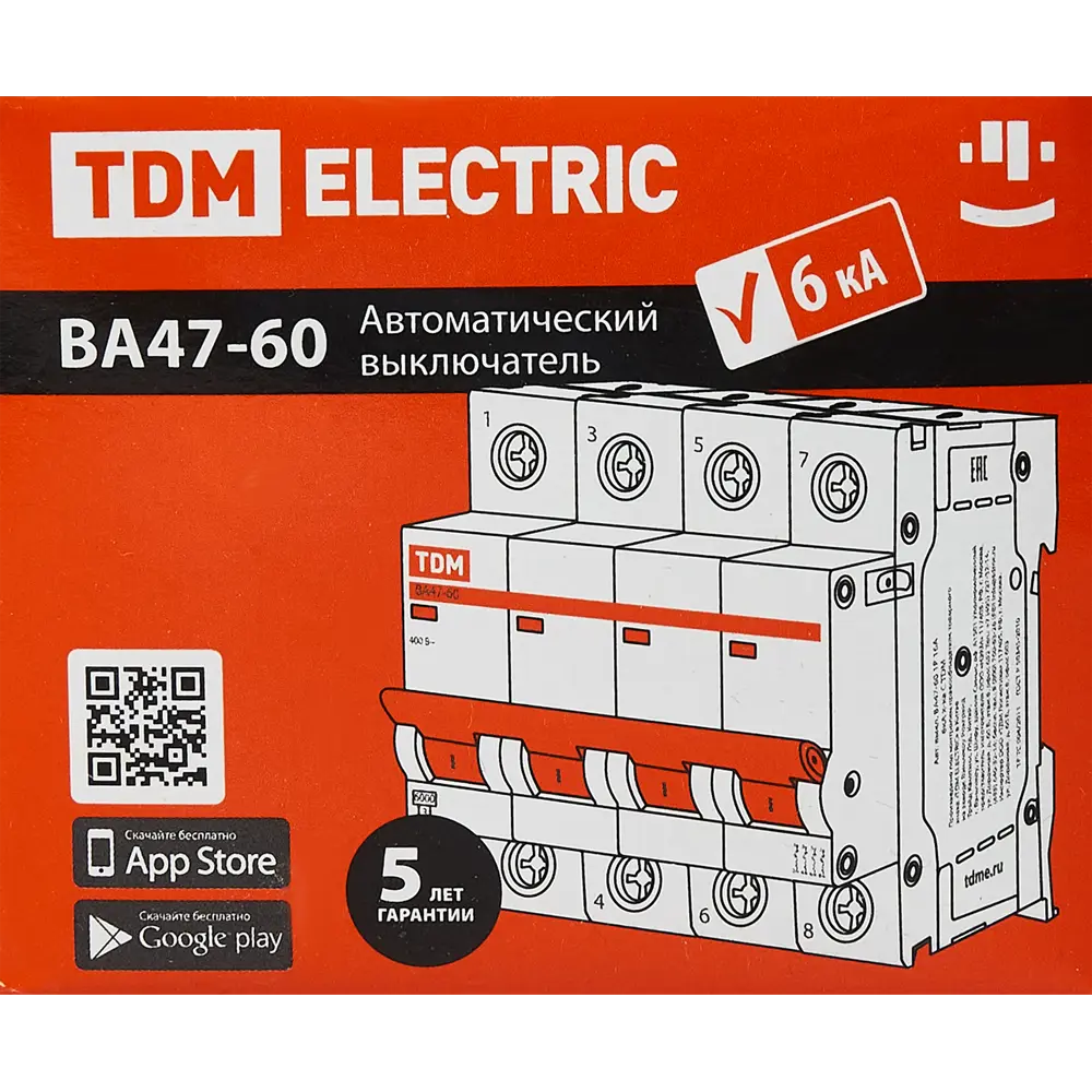 Автоматический выключатель TDM Electric ВА47-60 4P C25 А 6 кА SQ0223-0127 84399536 STLM-2051799  - Вид №5
