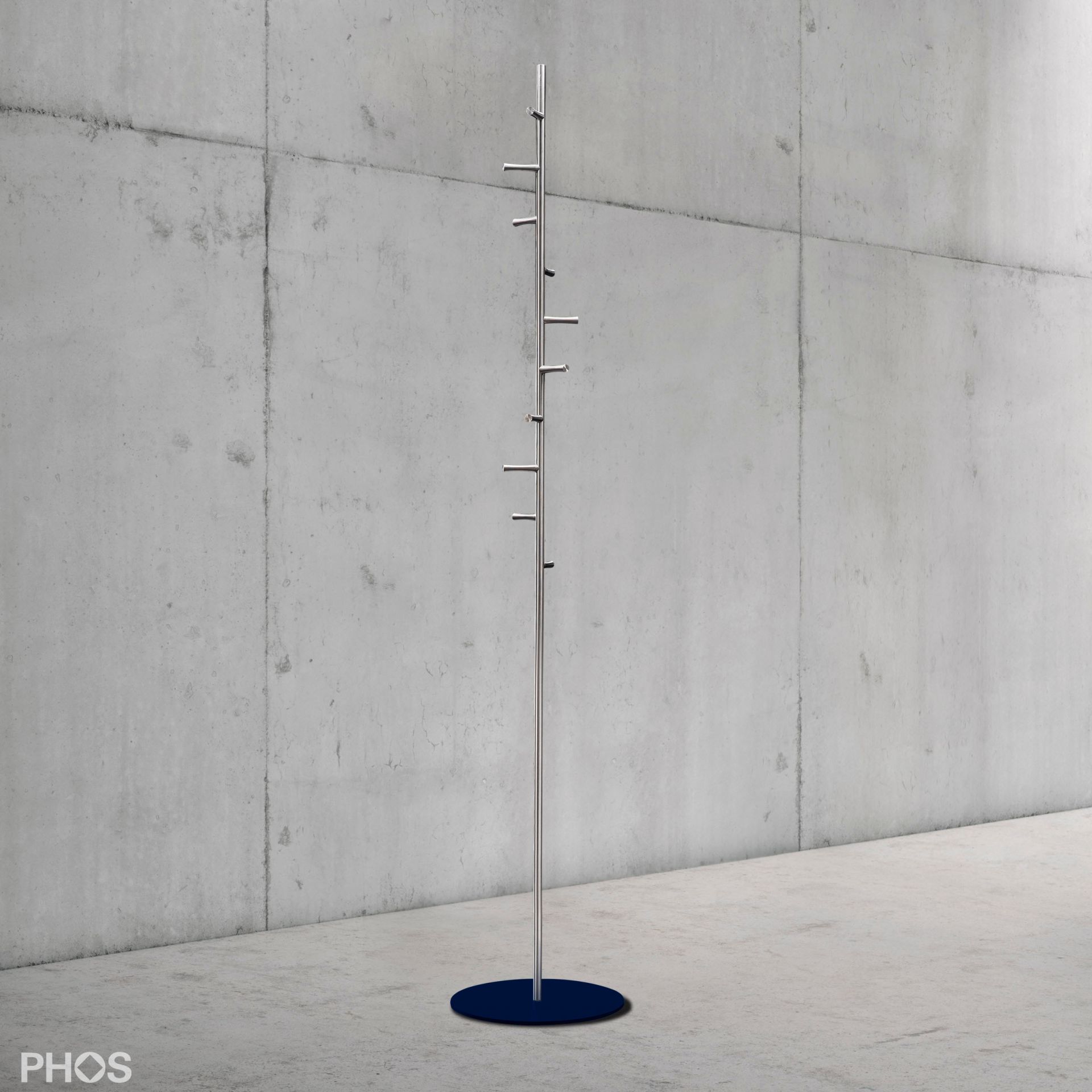 GSTH10F-B-BPB Вешалка для полотенец и вешалка для верхней одежды с 10 крючками, основание: синее PHOS 