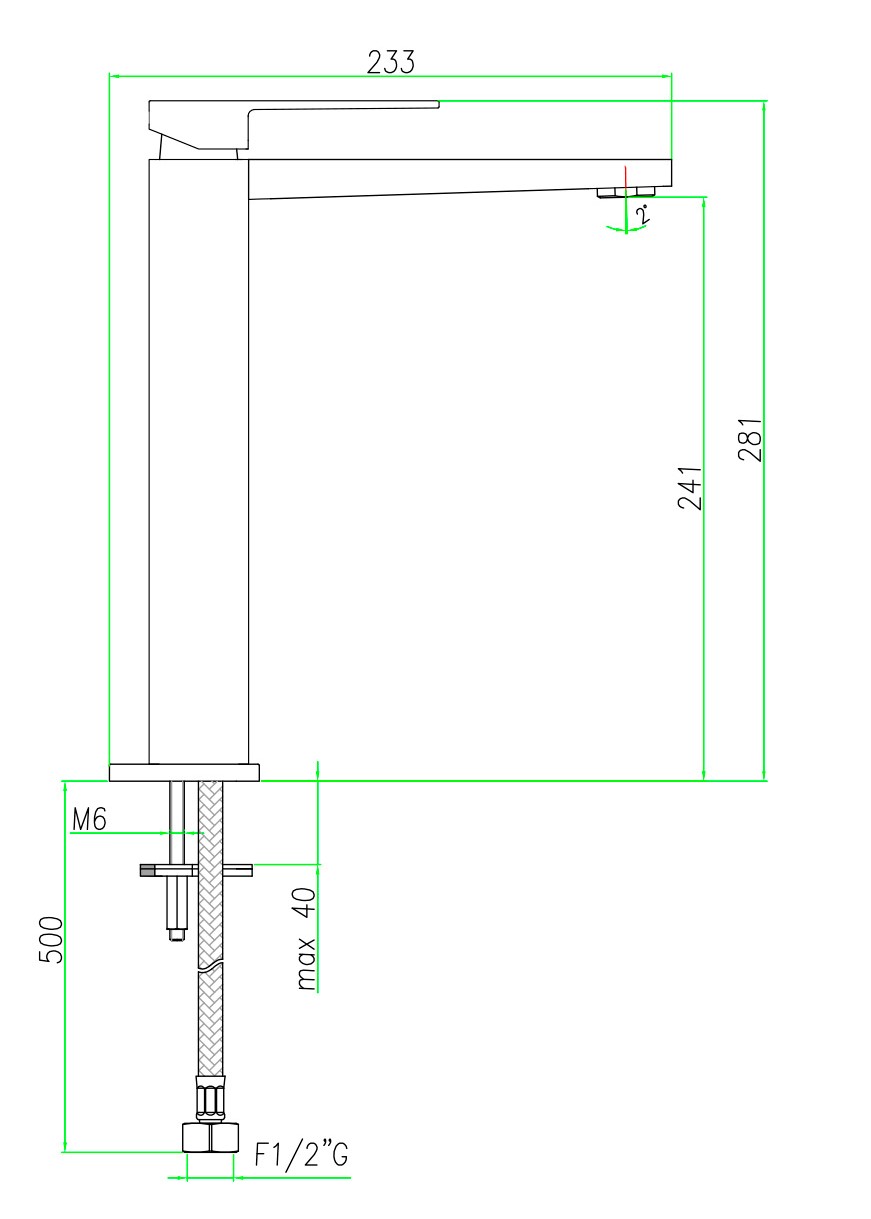 PE830402560SSE Смеситель для раковины Webert Pegaso - Вид №2