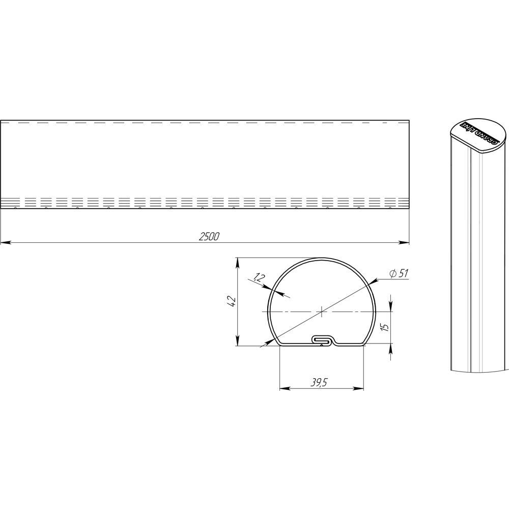 Столб для забора Santreyd 51x2500 мм зелёный - надёжная опора ограждения 17597536 STLM-0008413 - Вид №4